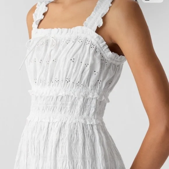 NWT Gap x Doen eyelet smocked embroidered midi maxi dress - Picture 3 of 13